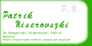 patrik miserovszki business card